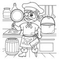 Pirate Cook Coloring Page for Kids