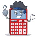 Pirate cute calculator character cartoon