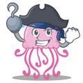 Pirate cute jellyfish character cartoon