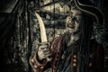 Pirate with dagger Royalty Free Stock Photo