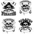 Pirate emblem skull