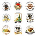 Pirate emblems stickers set