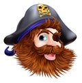 Pirate face illustration Royalty Free Stock Photo