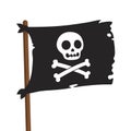 Pirate flag illustration Royalty Free Stock Photo
