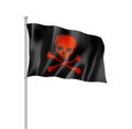 Pirate flag, Jolly Roger isolated on white Royalty Free Stock Photo