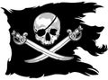 Pirate flag with a skull