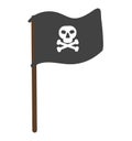 Pirate flag vector illustration isolated Royalty Free Stock Photo