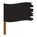 Pirate flag vector illustration. Royalty Free Stock Photo