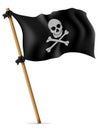 Pirate flag vector illustration Royalty Free Stock Photo