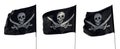 Pirate flags isolated Royalty Free Stock Photo