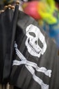 Pirate flags in the shop looe iCornwall Uk England Royalty Free Stock Photo