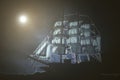 Pirate ghost ship. Royalty Free Stock Photo