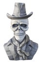 Pirate ghost statue isolate on white background Royalty Free Stock Photo