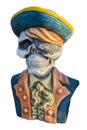 Pirate ghost statue isolate on white background