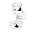 Pirate goblet illustrated on a white background