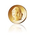 Pirate gold coin Royalty Free Stock Photo