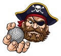 Pirate Golf Ball Sports Mascot Cartoon