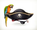 Pirate hat, vector icon Royalty Free Stock Photo