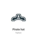 Pirate hat vector icon on white background. Flat vector pirate hat icon symbol sign from modern fashion collection for mobile Royalty Free Stock Photo