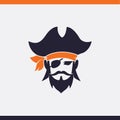 Pirate head logo icon