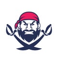 Pirate head mascot Royalty Free Stock Photo