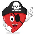 Pirate Heart with Eye Patch Character