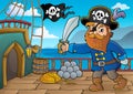 Pirate holding sabre theme 3