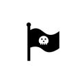 Pirate icon vector sign and symbol isolated on white background, Pirate logo concept Royalty Free Stock Photo