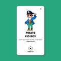 pirate kid boy vector Royalty Free Stock Photo