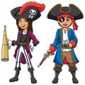 Pirate Kids Cartoon Royalty Free Stock Photo