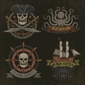 Pirate logo in retro style