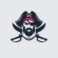 Pirate logo with sabers