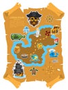 Pirate map Royalty Free Stock Photo