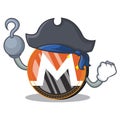 Pirate Monero coin character cartoon