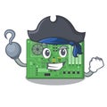 Pirate motherboard isolated with in the characater