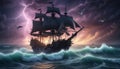 Pirate and nautical theme grunge background Royalty Free Stock Photo