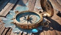 Pirate and nautical theme grunge background Royalty Free Stock Photo