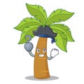 Pirate palm tree character cartoon Royalty Free Stock Photo