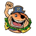 Pirate party fast food Burger