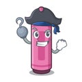 Pirate pink crayon isolated in the mascot