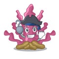 Pirate pink seaweed in the character shape