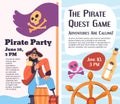 Pirate quest games, adventures are calling party