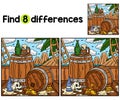 Pirate Rum and Barrel Find The Differences