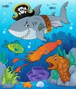 Pirate shark topic image 7 Royalty Free Stock Photo