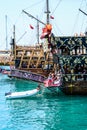 The pirate ship at the beach of Cleopatra