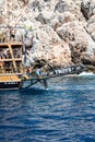 The pirate ship at the beach of Cleopatra