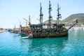 The pirate ship at the beach of Cleopatra