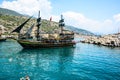 The pirate ship at the beach of Cleopatra