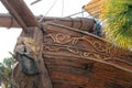 Pirate ship bowsprit design detail