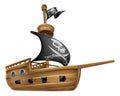 Pirate Ship Cartoon Royalty Free Stock Photo